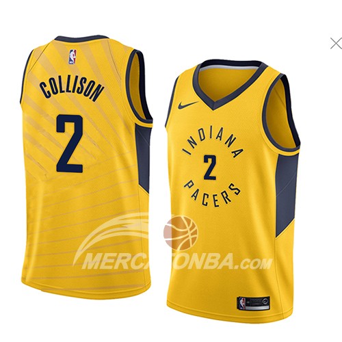 Maglia NBA Indiana Pacers Darren Collison Statement 2018 Giallo